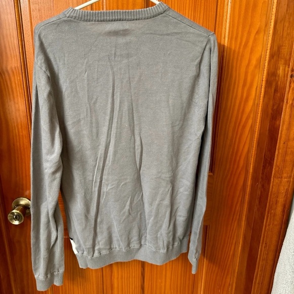 Ugly Christmas Sweater Men Size M Gray Who's Yeti To Party Graphic Casual Party - Picture 2 of 4